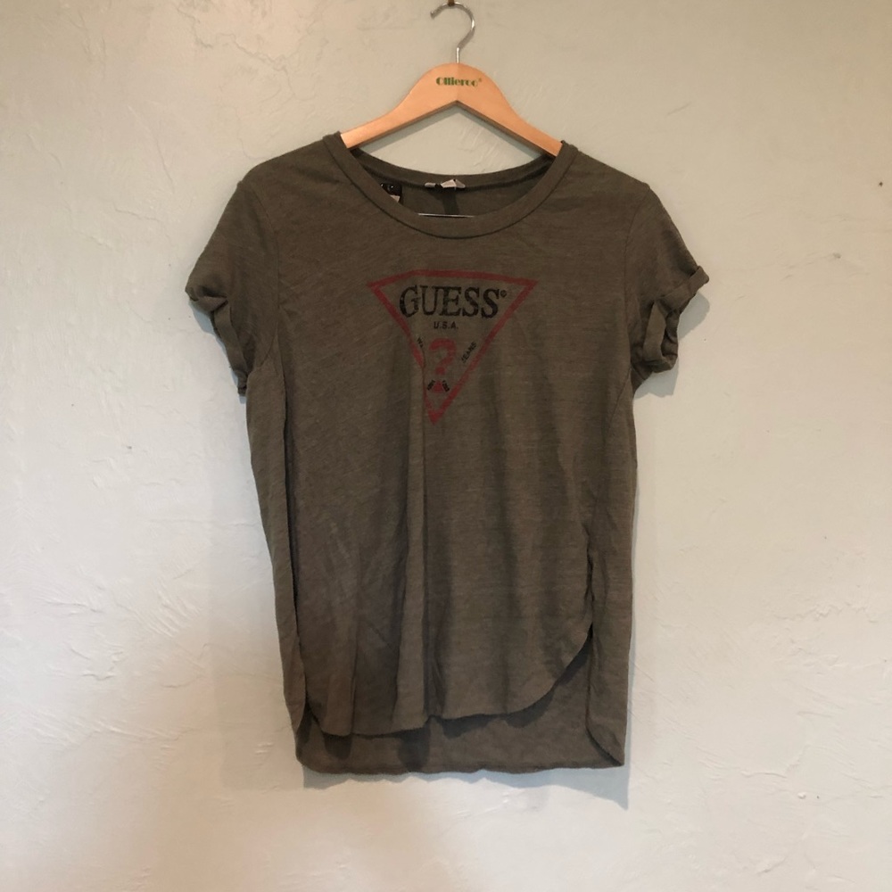 guess shirt large slit up sides